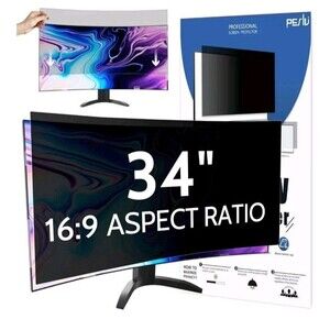 34” Widescreen Privacy Filter for 21:9 Monitor, Anti Glare Blue Light Shield